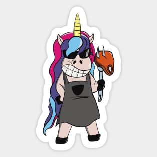 Barbecue Unicorn Sticker